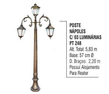 Postes Nápoles Com 03 Luminárias